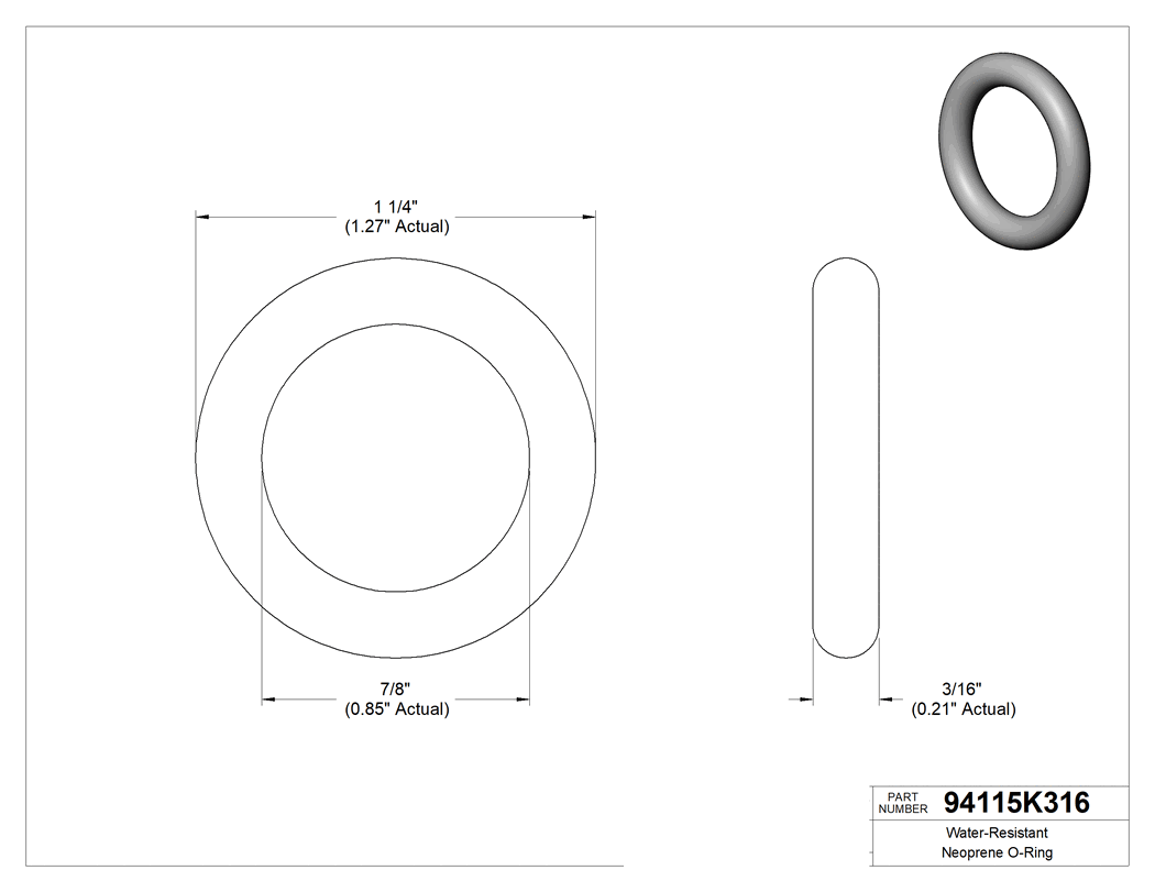 Technical drawing - 94115K316